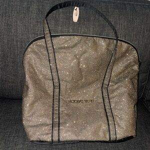 Gold Glitter Victoria Secret Tote